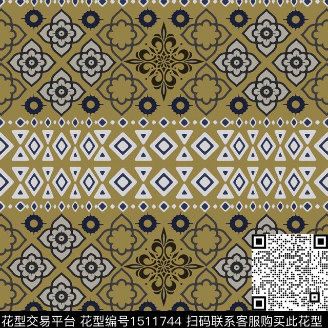 民族风男装费尔岛传统印花华亿平台下载（图片编号: 1511744） - 瓦栏（Walan）