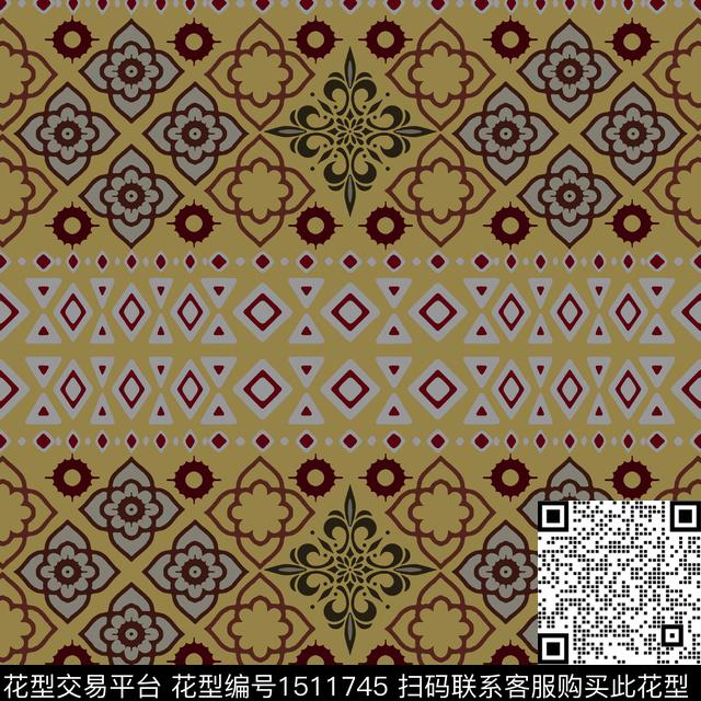 民族风男装费尔岛传统印花华亿平台下载（图片编号: 1511745） - 瓦栏（Walan）