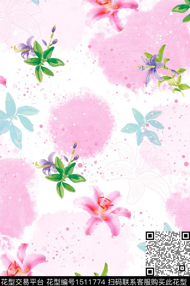 写意文艺简欧数码印花华亿平台下载（图片编号: 1511774） - 瓦栏（Walan）