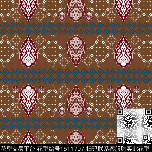 民族风男装费尔岛传统印花华亿平台下载（图片编号: 1511797） - 瓦栏（Walan）