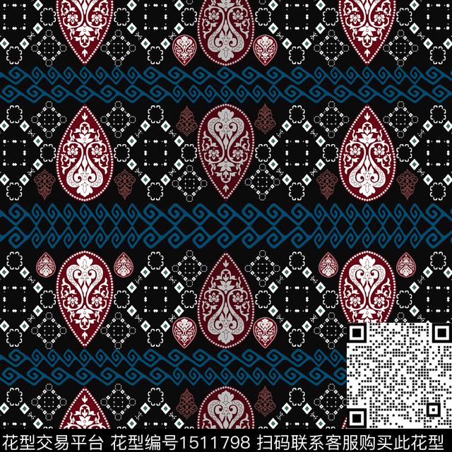 民族风男装费尔岛传统印花华亿平台下载（图片编号: 1511798） - 瓦栏（Walan）