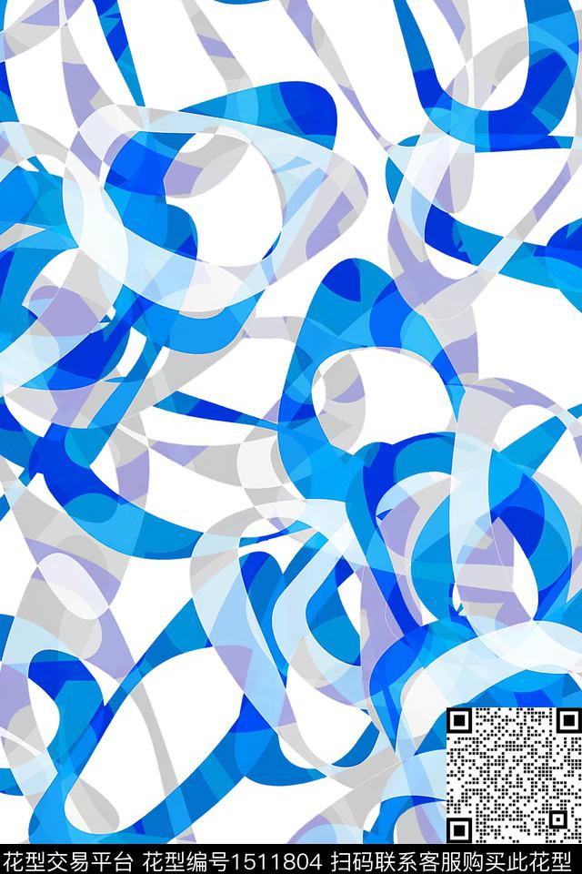 几何大牌风抽象数码印花华亿平台下载（图片编号: 1511804） - 瓦栏（Walan）