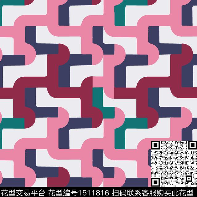 几何女装男装传统印花华亿平台下载（图片编号: 1511816） - 瓦栏（Walan）