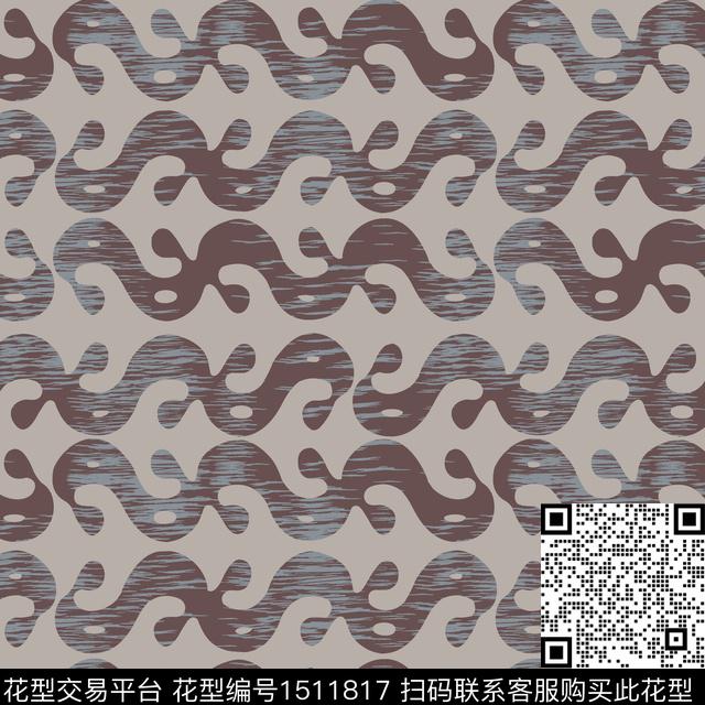 几何肌理女装传统印花华亿平台下载（图片编号: 1511817） - 瓦栏（Walan）