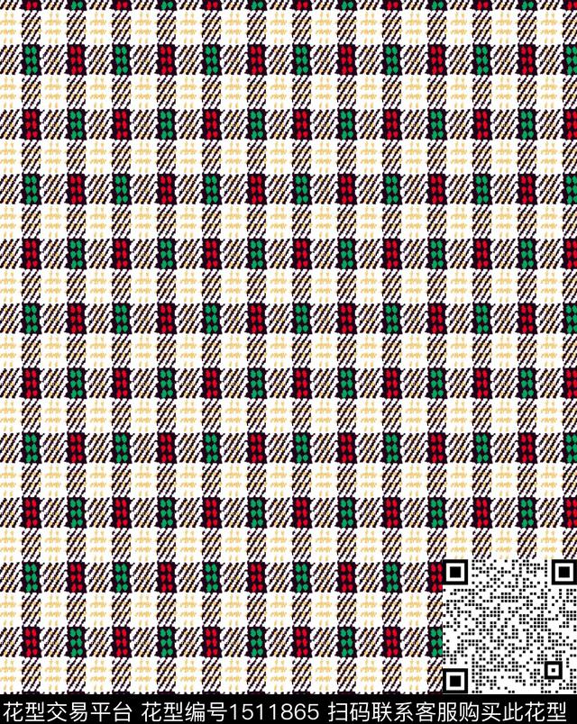 线条千鸟格条格传统印花华亿平台下载（图片编号: 1511865） - 瓦栏（Walan）