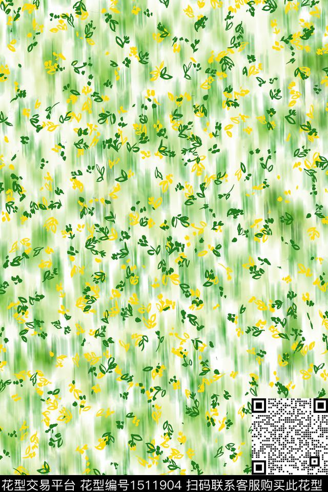 花卉大牌风小清新数码印花华亿平台下载（图片编号: 1511904） - 瓦栏（Walan）