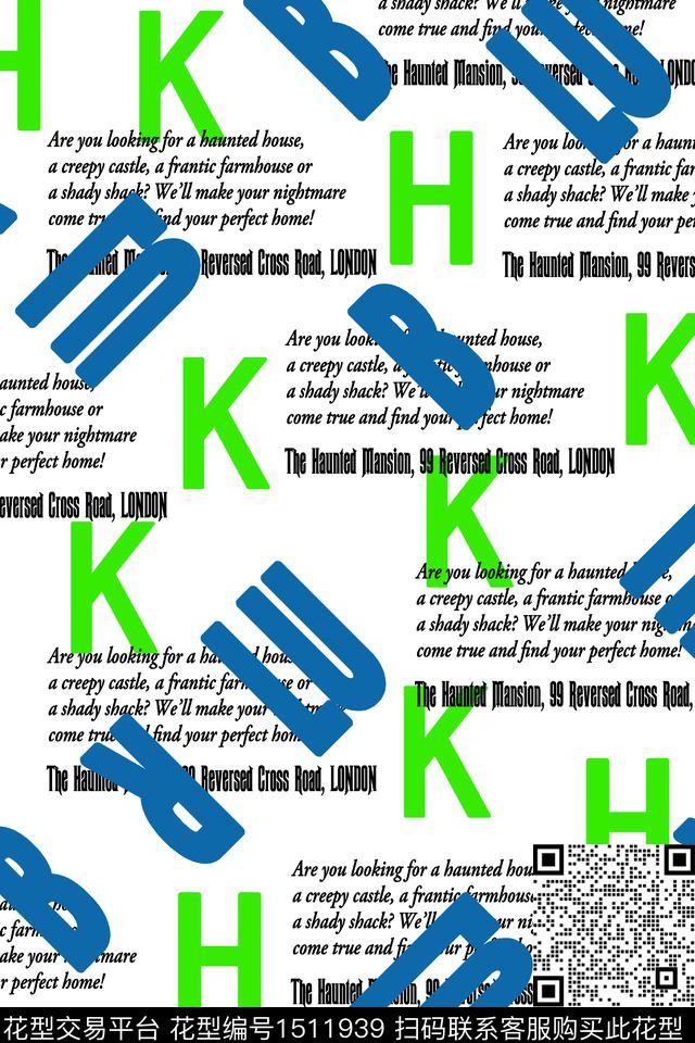 字母文字满版散花传统印花华亿平台下载（图片编号: 1511939） - 瓦栏（Walan）