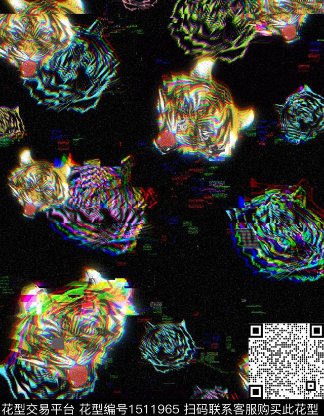 涂鸦大牌风欧洲数码印花华亿平台下载（图片编号: 1511965） - 瓦栏（Walan）