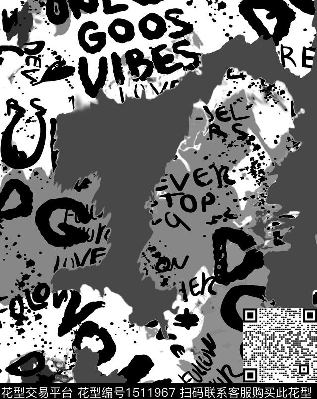 字母大牌风欧洲数码印花华亿平台下载（图片编号: 1511967） - 瓦栏（Walan）