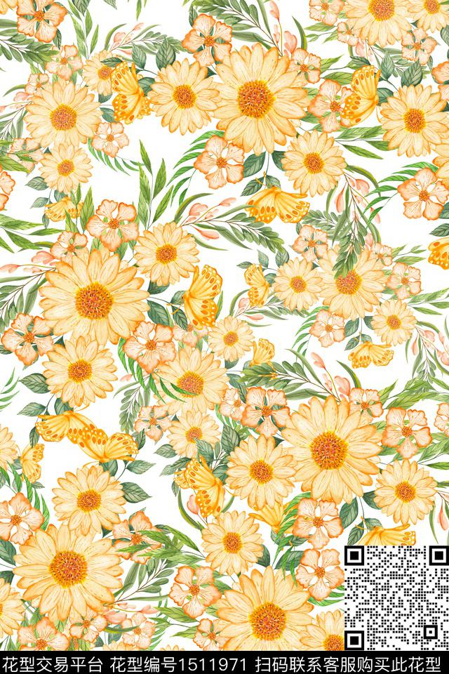女装花卉小碎花数码印花华亿平台下载（图片编号: 1511971） - 瓦栏（Walan）