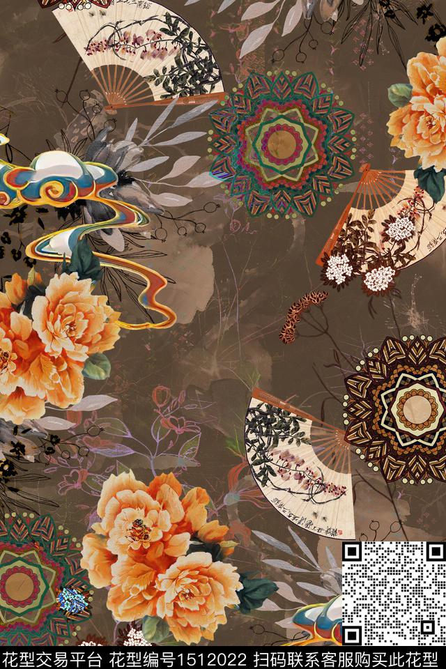 数码华亿平台女装中国风数码印花华亿平台下载（图片编号: 1512022） - 瓦栏（Walan）