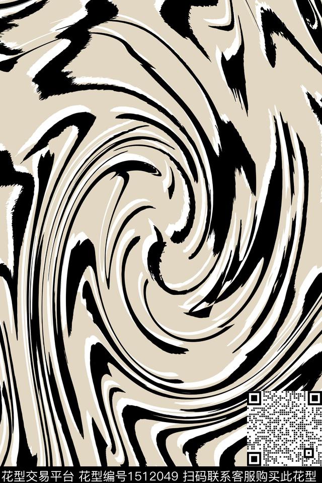 几何肌理斑马纹数码印花华亿平台下载（图片编号: 1512049） - 瓦栏（Walan）