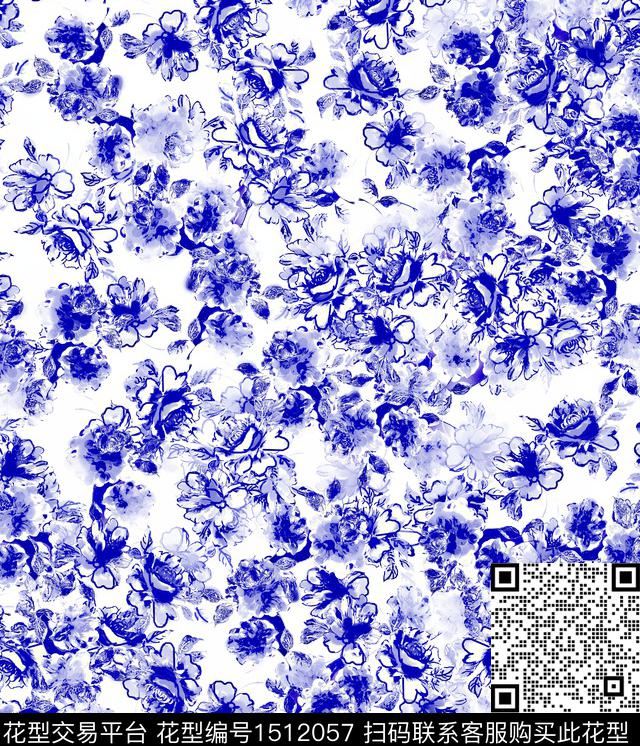 绿植树叶热带华亿平台混合拼接数码印花华亿平台下载（图片编号: 1512057） - 瓦栏（Walan）
