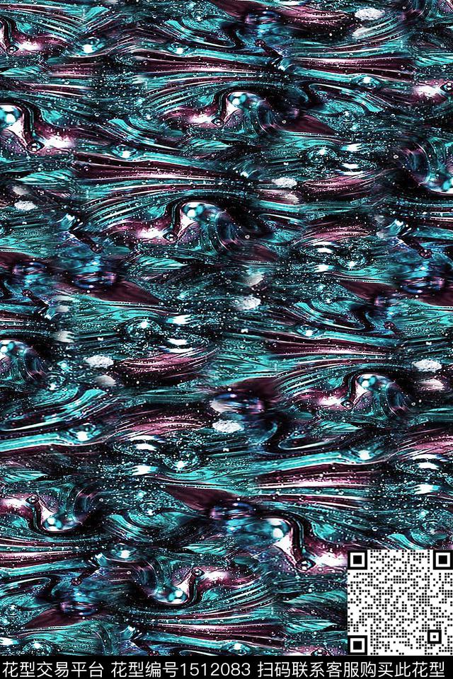 肌理简约抽象数码印花华亿平台下载（图片编号: 1512083） - 瓦栏（Walan）