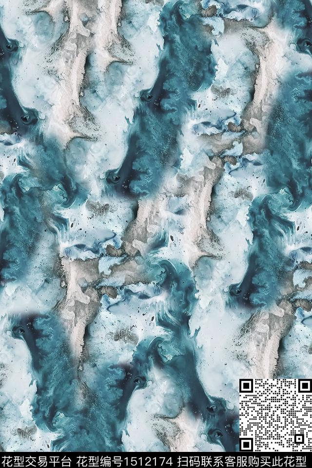 肌理简约抽象数码印花华亿平台下载（图片编号: 1512174） - 瓦栏（Walan）