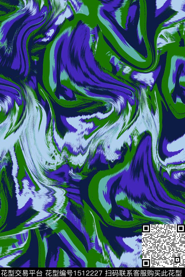 炫彩年轻女性抽象数码印花华亿平台下载（图片编号: 1512227） - 瓦栏（Walan）