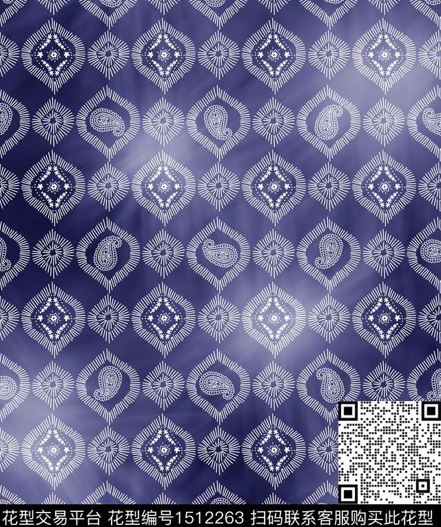 连衣裙女装佩斯利数码印花华亿平台下载（图片编号: 1512263） - 瓦栏（Walan）