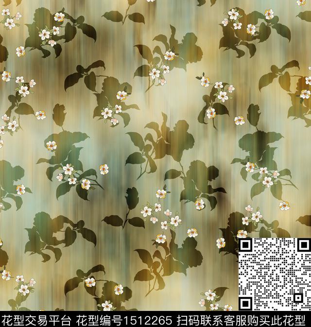 连衣裙女装花卉数码印花华亿平台下载（图片编号: 1512265） - 瓦栏（Walan）