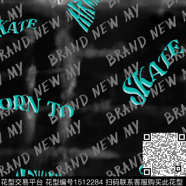 字母数码印花华亿平台下载（图片编号: 1512284） - 瓦栏（Walan）