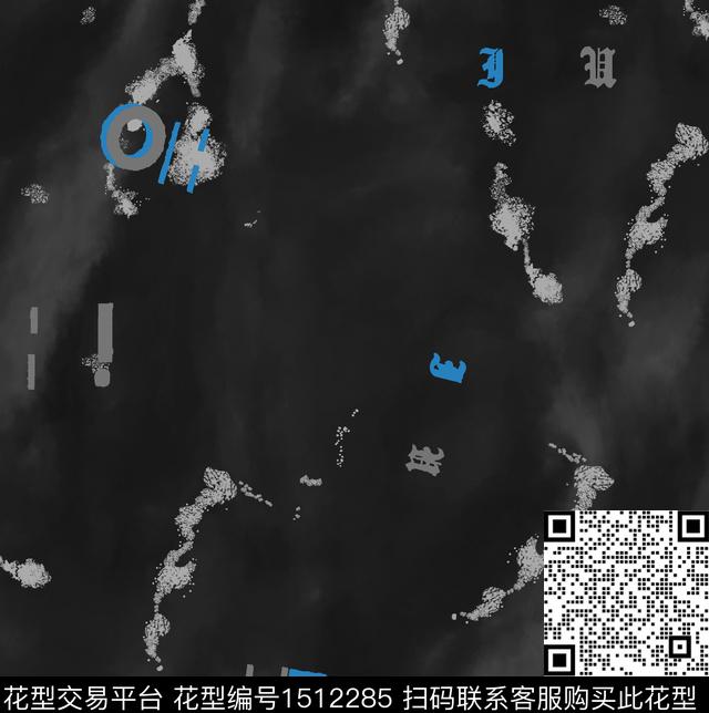 字母抽象数码印花华亿平台下载（图片编号: 1512285） - 瓦栏（Walan）