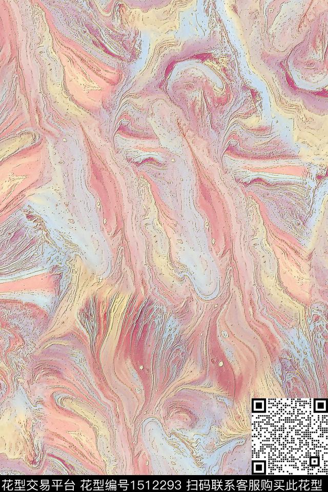 肌理简约抽象数码印花华亿平台下载（图片编号: 1512293） - 瓦栏（Walan）