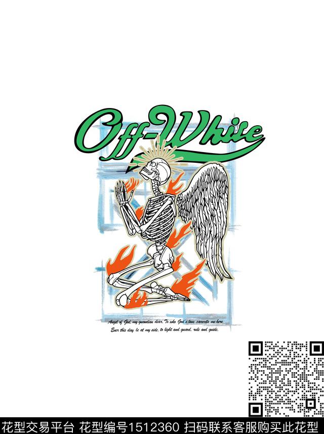 字母定位花男装数码印花华亿平台下载（图片编号: 1512360） - 瓦栏（Walan）