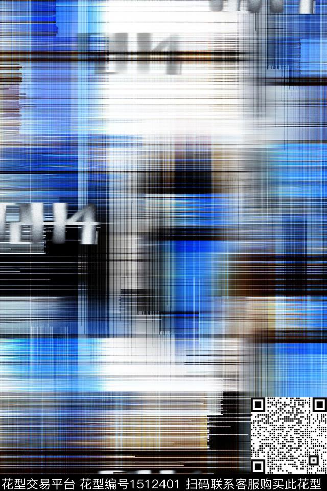 字母肌理男装数码印花华亿平台下载（图片编号: 1512401） - 瓦栏（Walan）