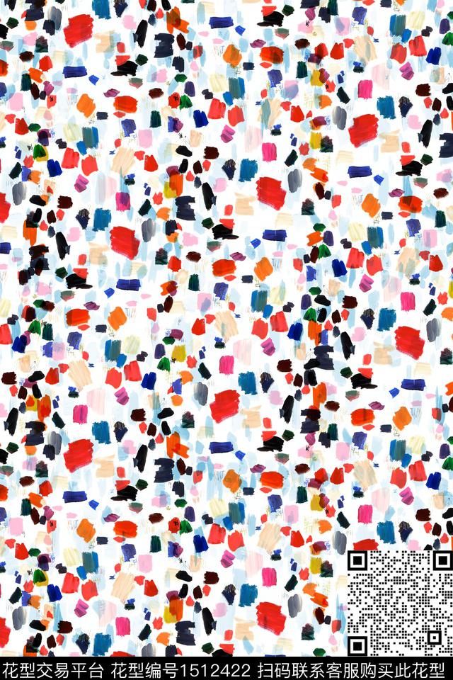 几何大牌风抽象数码印花华亿平台下载（图片编号: 1512422） - 瓦栏（Walan）