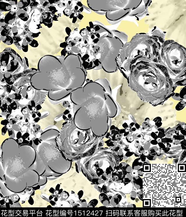 绿植树叶花卉热带华亿平台数码印花华亿平台下载（图片编号: 1512427） - 瓦栏（Walan）