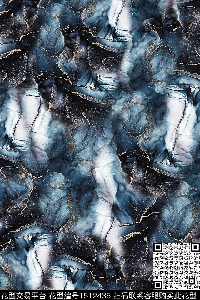 写意肌理抽象数码印花华亿平台下载（图片编号: 1512435） - 瓦栏（Walan）