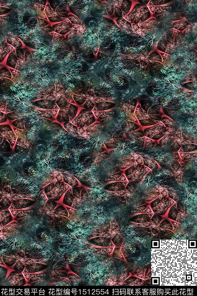 几何肌理抽象数码印花华亿平台下载（图片编号: 1512554） - 瓦栏（Walan）