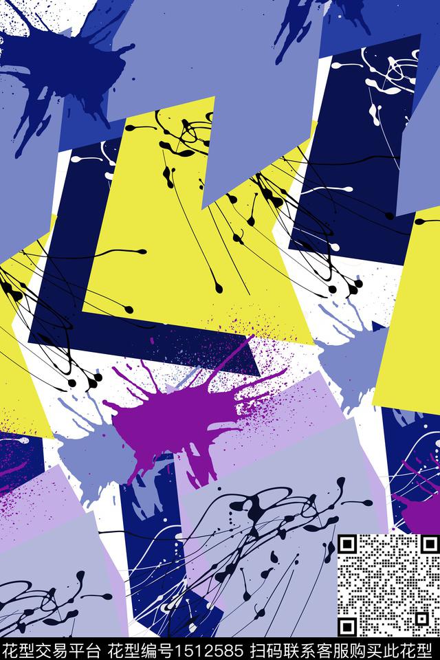 抽象男装家居服户外传统印花华亿平台下载（图片编号: 1512585） - 瓦栏（Walan）