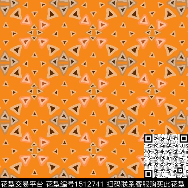 几何三角形男装传统印花华亿平台下载（图片编号: 1512741） - 瓦栏（Walan）