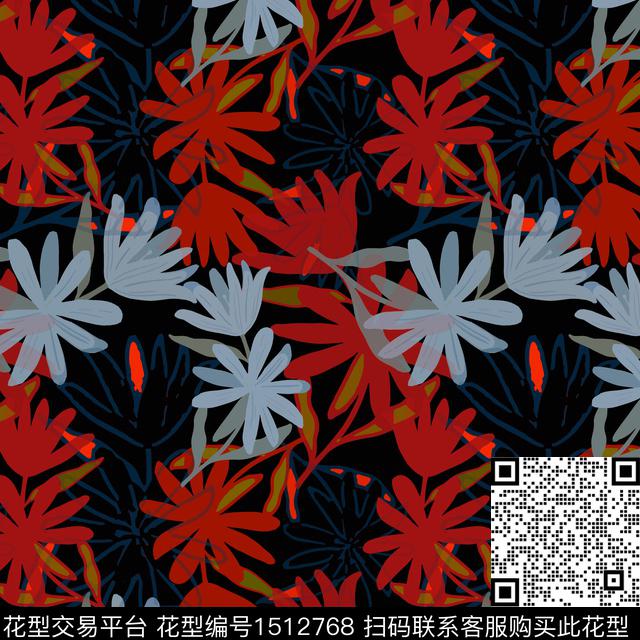 民族花卉女装平面花卉传统印花华亿平台下载（图片编号: 1512768） - 瓦栏（Walan）