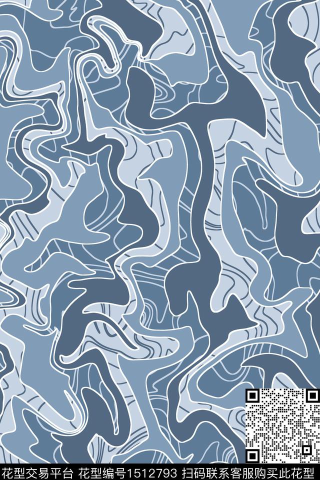 线条户外抽象传统印花华亿平台下载（图片编号: 1512793） - 瓦栏（Walan）