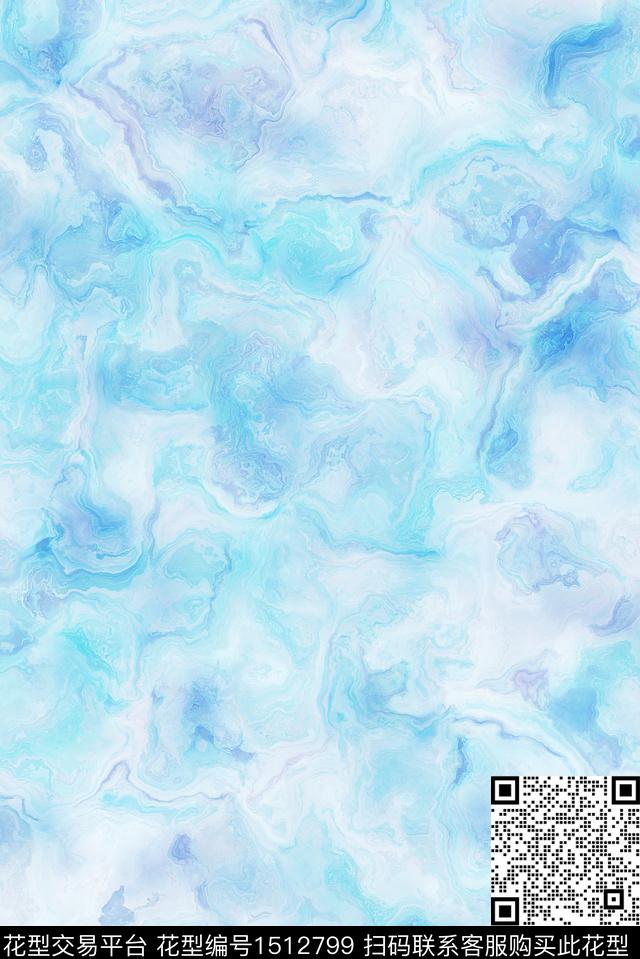 水彩几何肌理数码印花华亿平台下载（图片编号: 1512799） - 瓦栏（Walan）