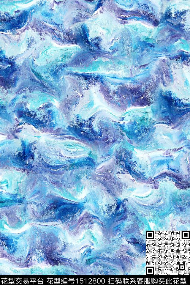 肌理抽象激烈数码印花华亿平台下载（图片编号: 1512800） - 瓦栏（Walan）