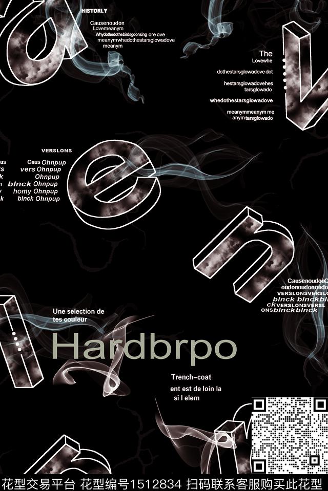 字母休闲大牌男装数码印花华亿平台下载（图片编号: 1512834） - 瓦栏（Walan）