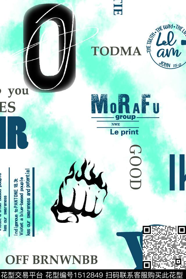 大牌风休闲大牌男装数码印花华亿平台下载（图片编号: 1512849） - 瓦栏（Walan）