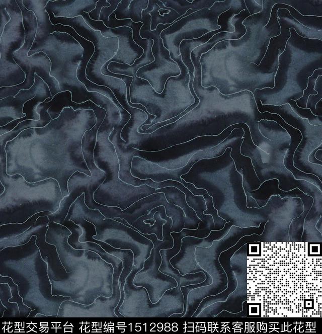 肌理底纹男装满版花数码印花华亿平台下载（图片编号: 1512988） - 瓦栏（Walan）