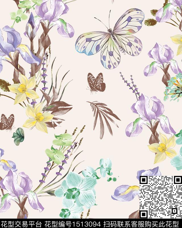 数码华亿平台女装蝴蝶数码印花华亿平台下载（图片编号: 1513094） - 瓦栏（Walan）