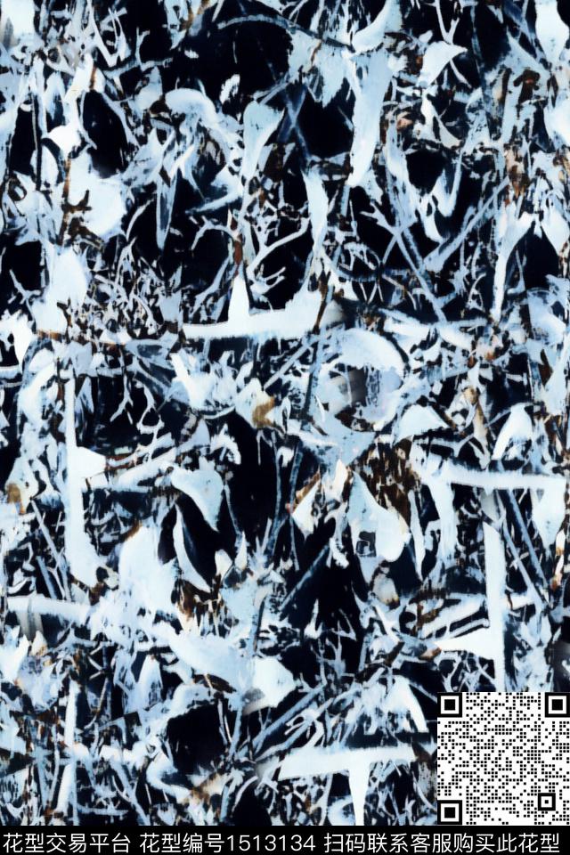 肌理男装抽象数码印花华亿平台下载（图片编号: 1513134） - 瓦栏（Walan）