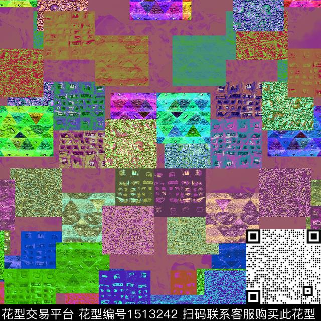 线条几何纹理数码印花华亿平台下载（图片编号: 1513242） - 瓦栏（Walan）