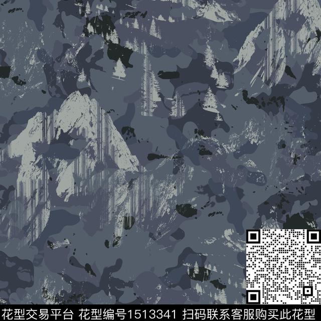 迷彩冲锋衣热带华亿平台传统印花华亿平台下载（图片编号: 1513341） - 瓦栏（Walan）