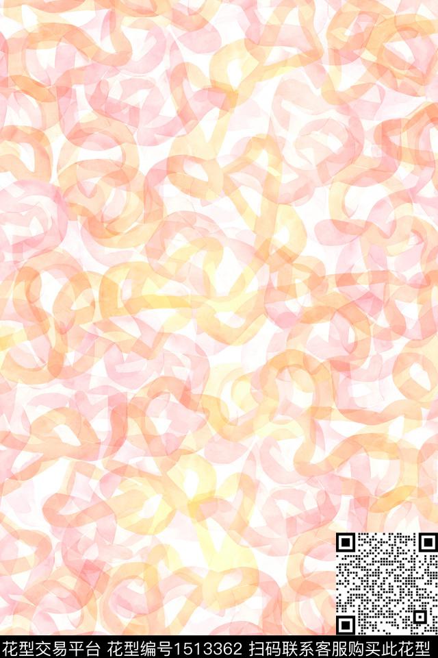 肌理抽象小清新数码印花华亿平台下载（图片编号: 1513362） - 瓦栏（Walan）