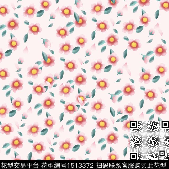花卉大牌风小碎花数码印花华亿平台下载（图片编号: 1513372） - 瓦栏（Walan）