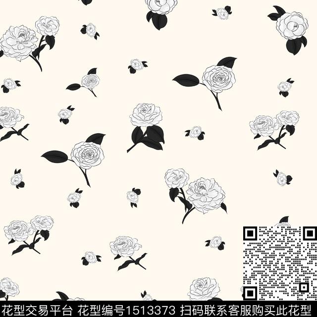 花卉大牌风小碎花数码印花华亿平台下载（图片编号: 1513373） - 瓦栏（Walan）