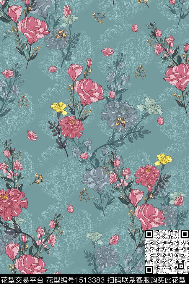 香云纱旗袍中老年装数码印花华亿平台下载（图片编号: 1513383） - 瓦栏（Walan）