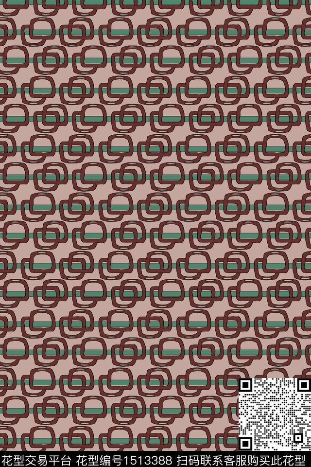 几何小清新真丝数码印花华亿平台下载（图片编号: 1513388） - 瓦栏（Walan）