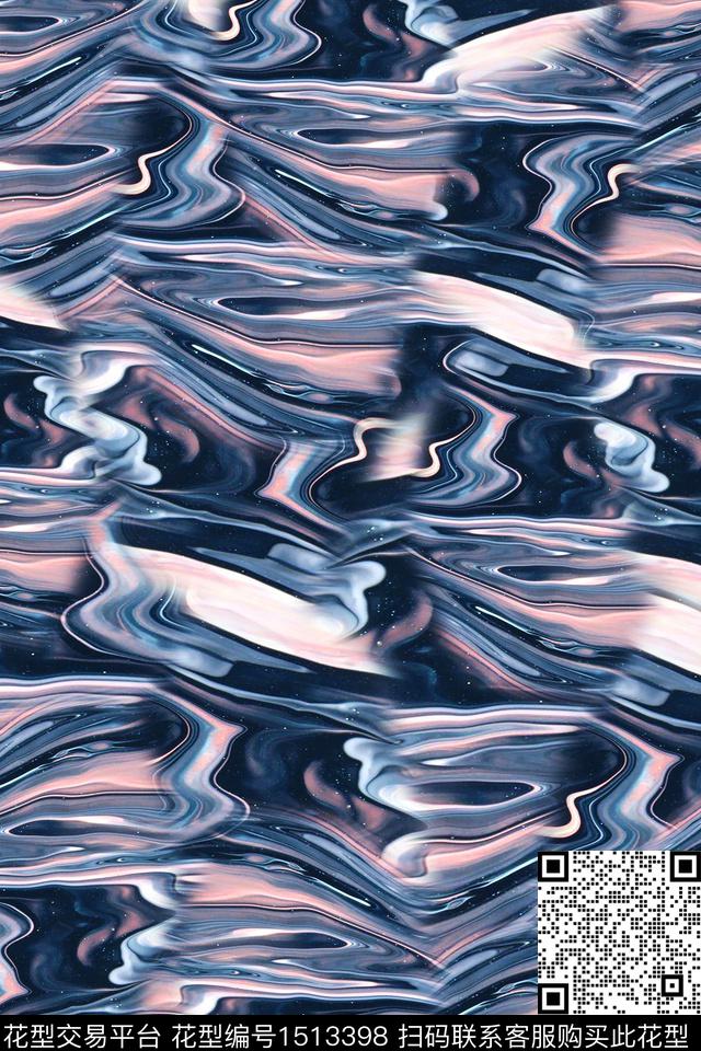 男装肌理抽象数码印花华亿平台下载（图片编号: 1513398） - 瓦栏（Walan）